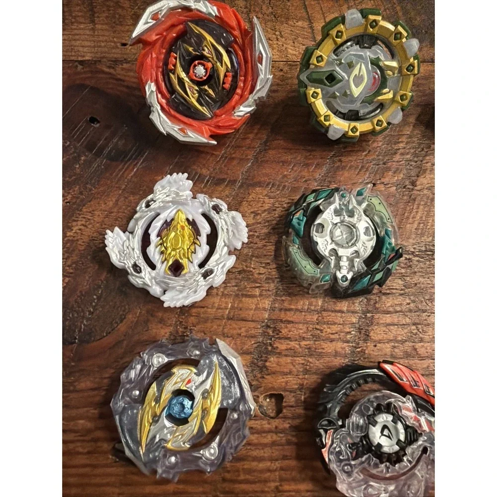 Beyblade Burst Lot Multicolor Tops with Launcher Set Used TAKARA TOMY